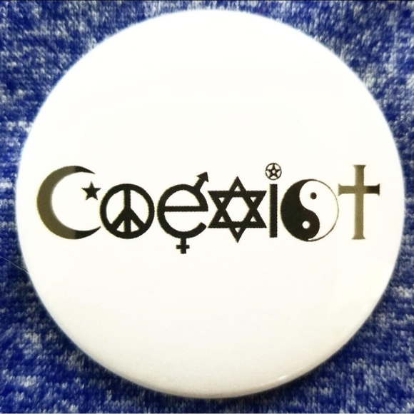 Coexist Pin Accessories | 225 Inch Coexist Button Badge Pin | Poshmark
